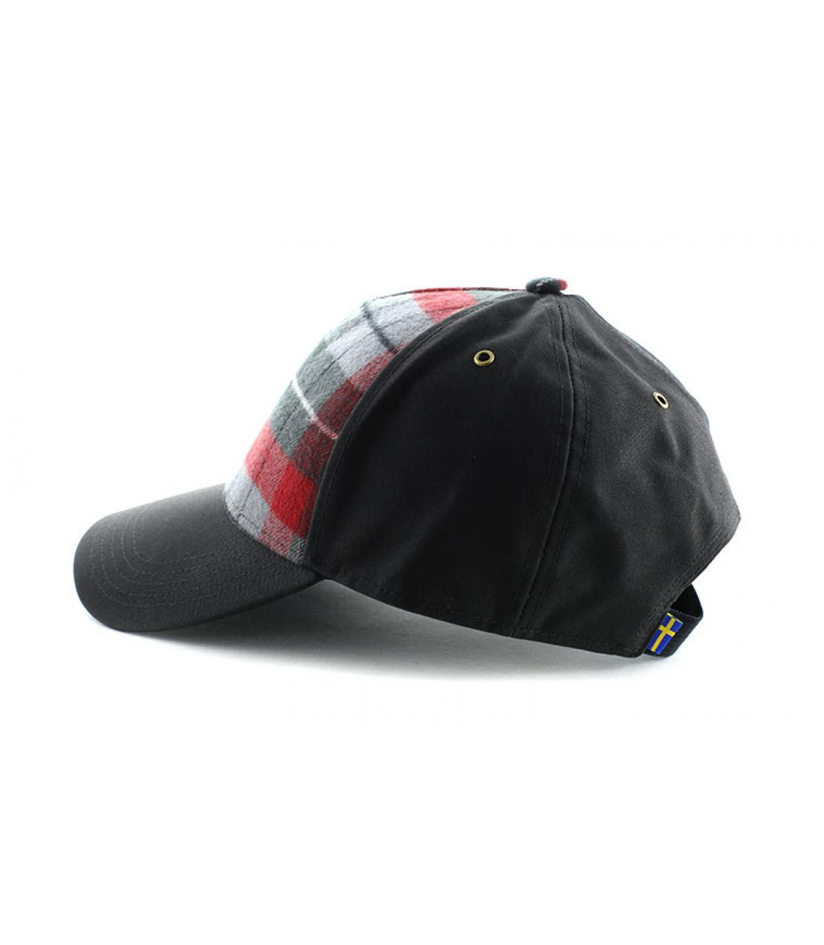 grey plaid curve cap - Ovik plaid cap dark grey Fjallraven : Headict